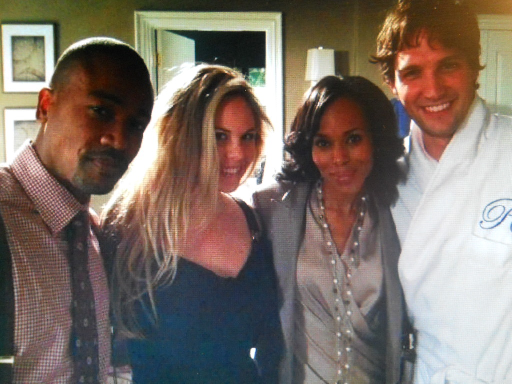 Mason Rae with cast Columbus Short , Kerry Washington as she co stars as 