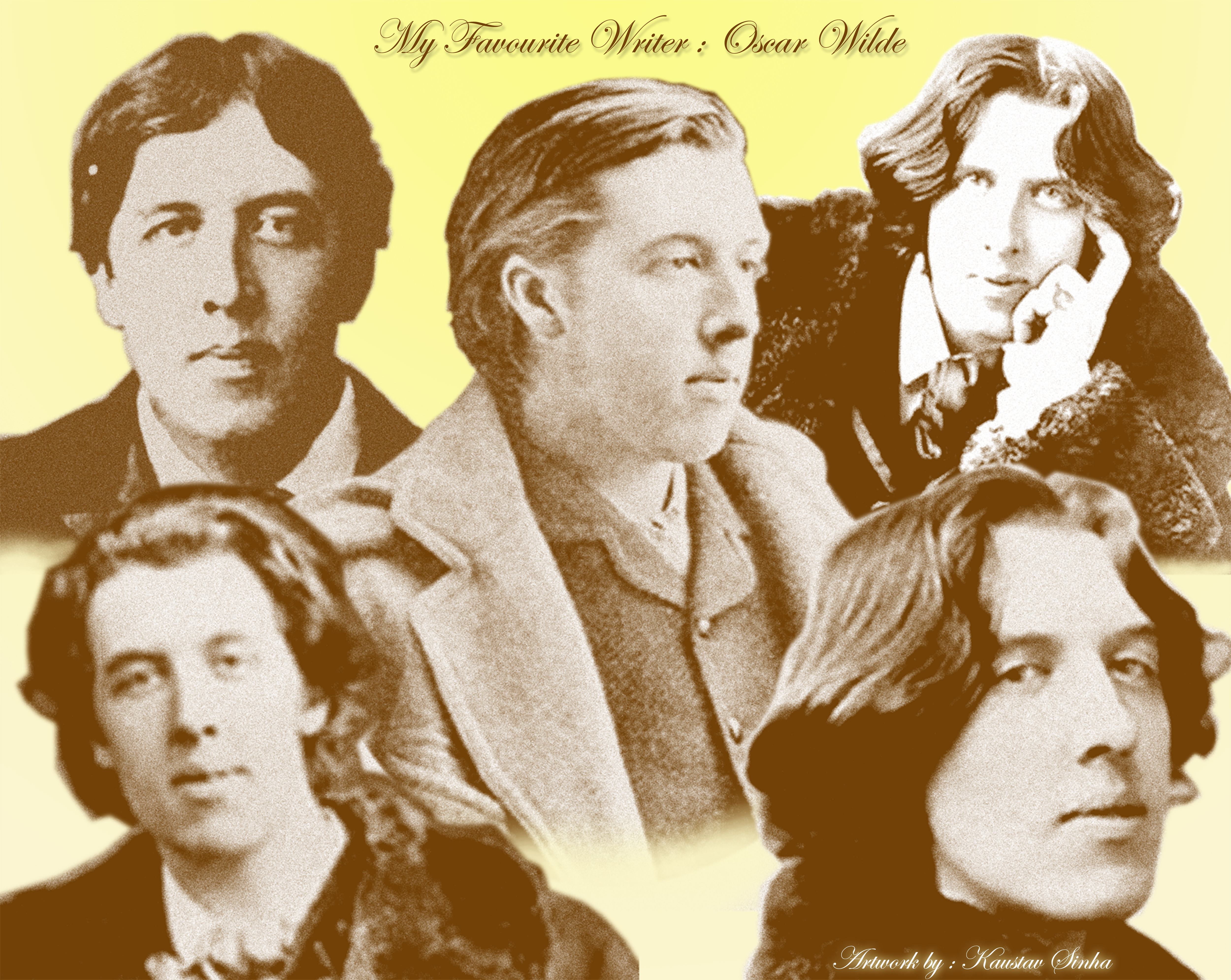 My favorite author, Oscar Wilde; I wish to produce a film inspired from his works one day!