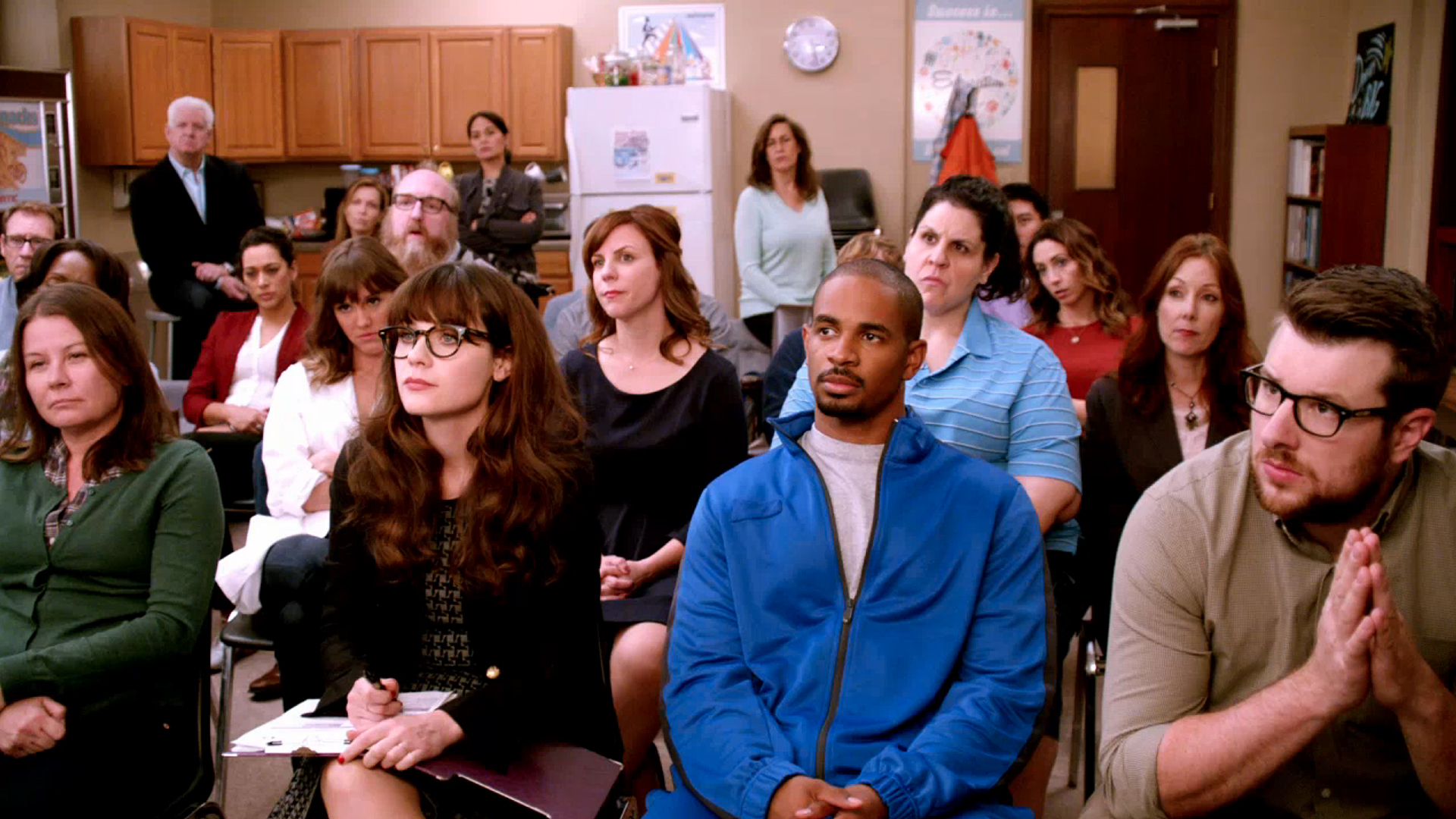 Matthew Gilmore with Zooey Deschanel and Damon Wayans Jr. on New Girl as the Drama Teacher