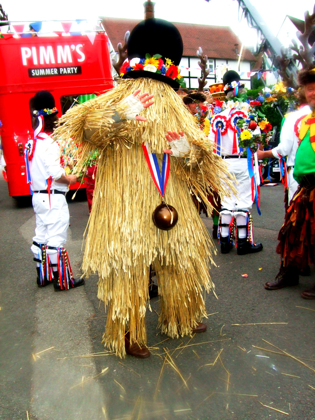 'Pimm's Summer Party' The new TV ad features theStraw Bear (Straw man) Played by Christian Wolf-LaMoy Pimms summer party bus touring the country and recruiting the public to Join the Pimms Summer Party.