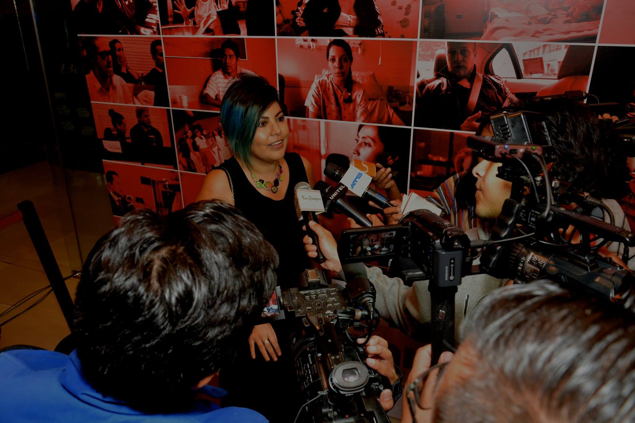 Director Violeta Ayala at an event for The Bolivian Case.