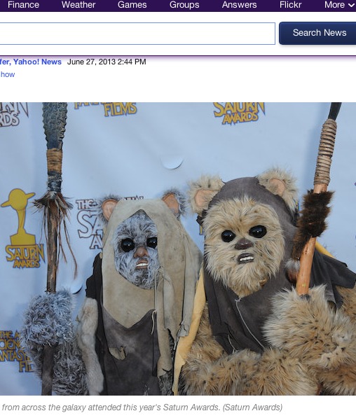 Stone Eisenmann & HannaH Eisenmann on the Red Carpet at the 2013 Saturn Awards. (They are the Ewoks everyone is talking about)