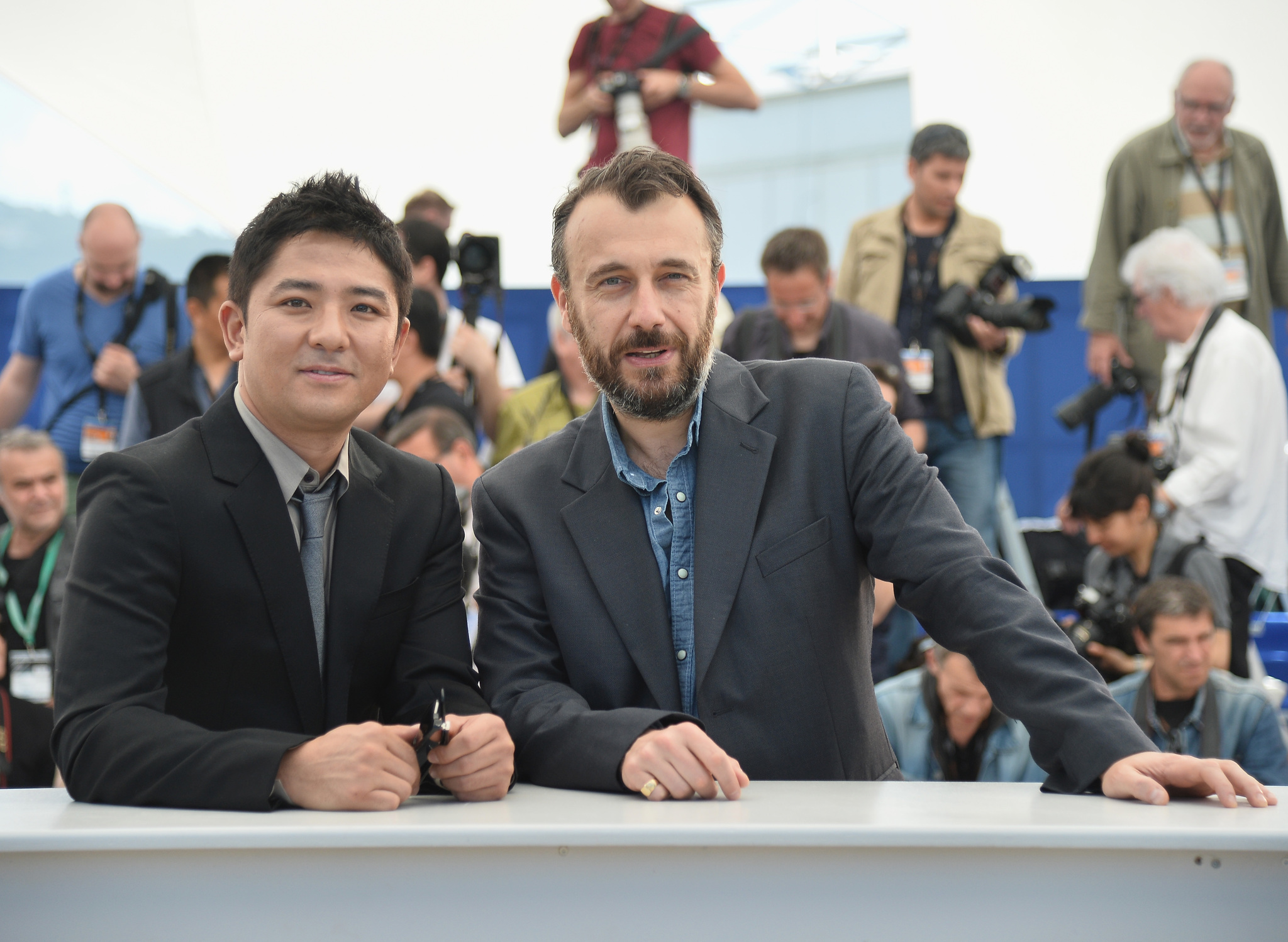 Fred Cavayé and Chang at event of Pyojeok (2014)