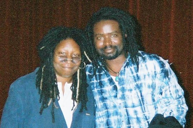 Aaron Warr and Whoopi Goldberg