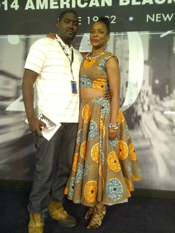 Oliver W. Ottley III with Aunjanue Ellis at the 2014 American Black Film Festival.