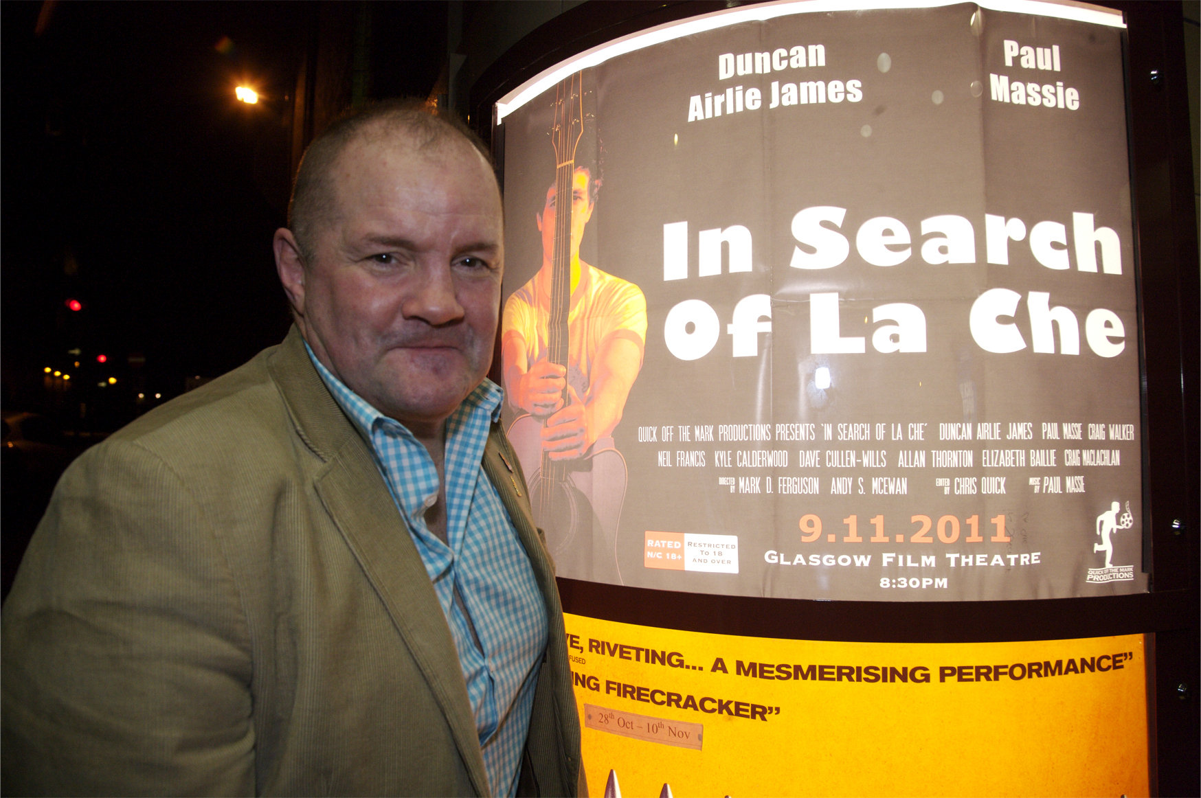 Duncan Airlie James at the In Search Of La Che Premiere at the Glasgow Film Theatre