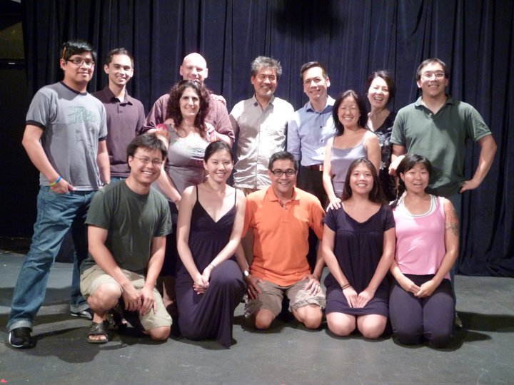 Cast and crew of Family Devotions (Halcyon Theatre, Chicago, 2011) with playwright David Henry Hwang (center)