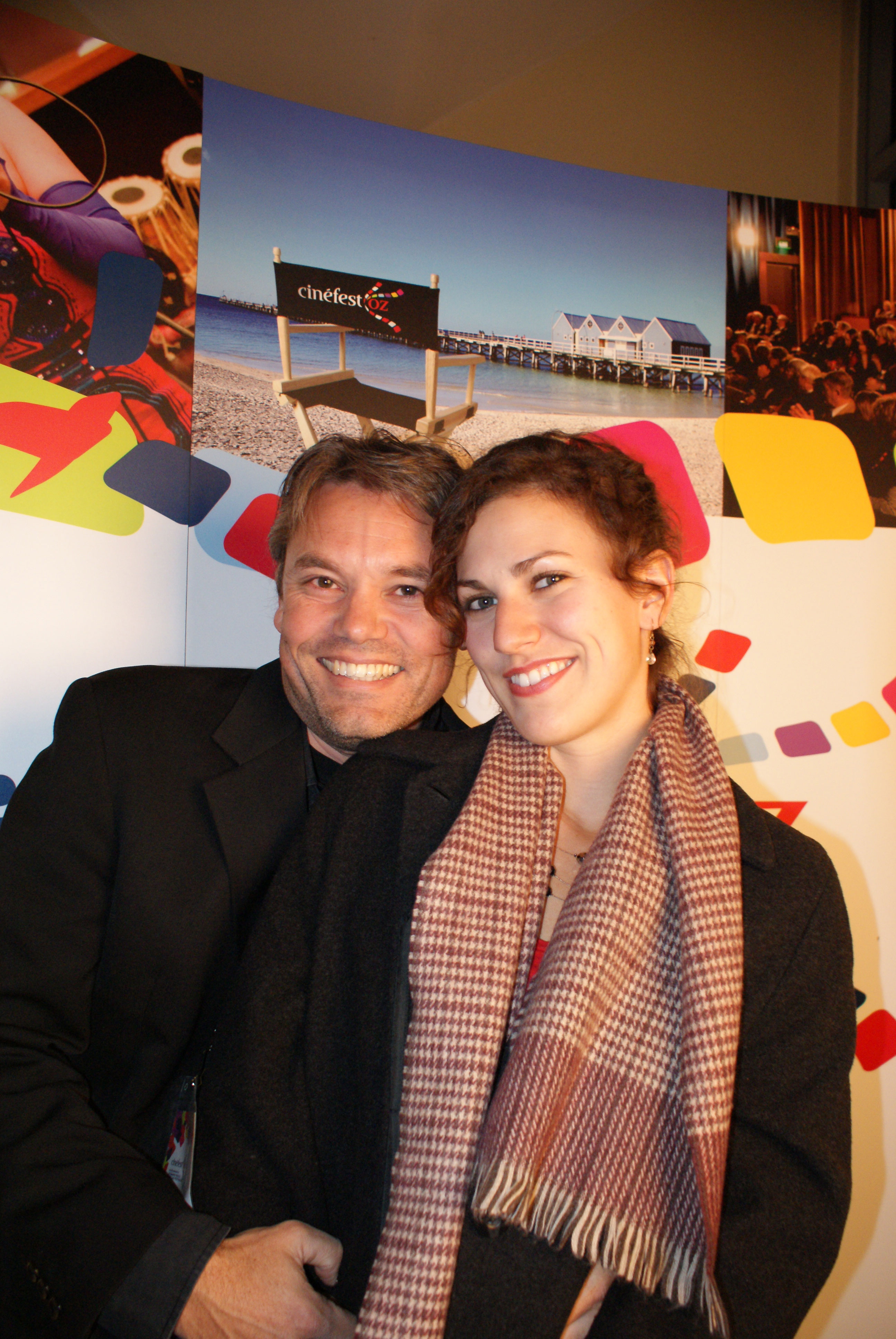 Lara Lihiya with Michael Bond at Cinefest Oz Film Festival