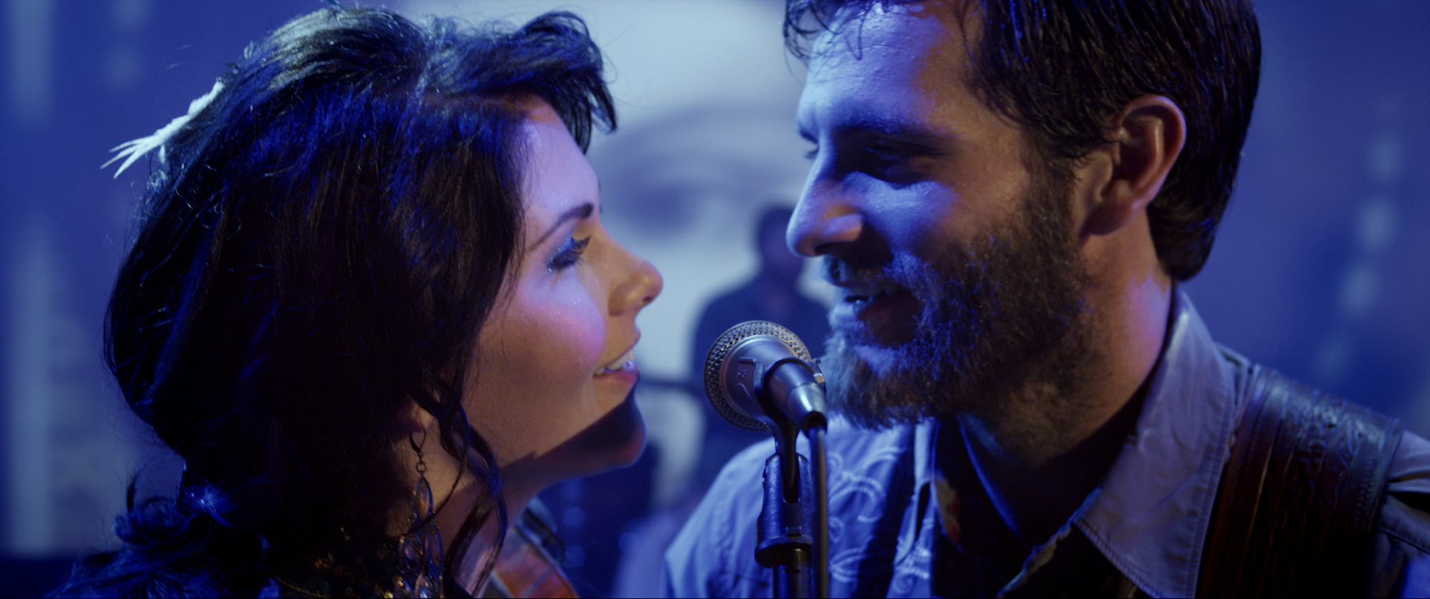 Still of Alan Powell and Caitlin Nicol-Thomas in The Song (2014)