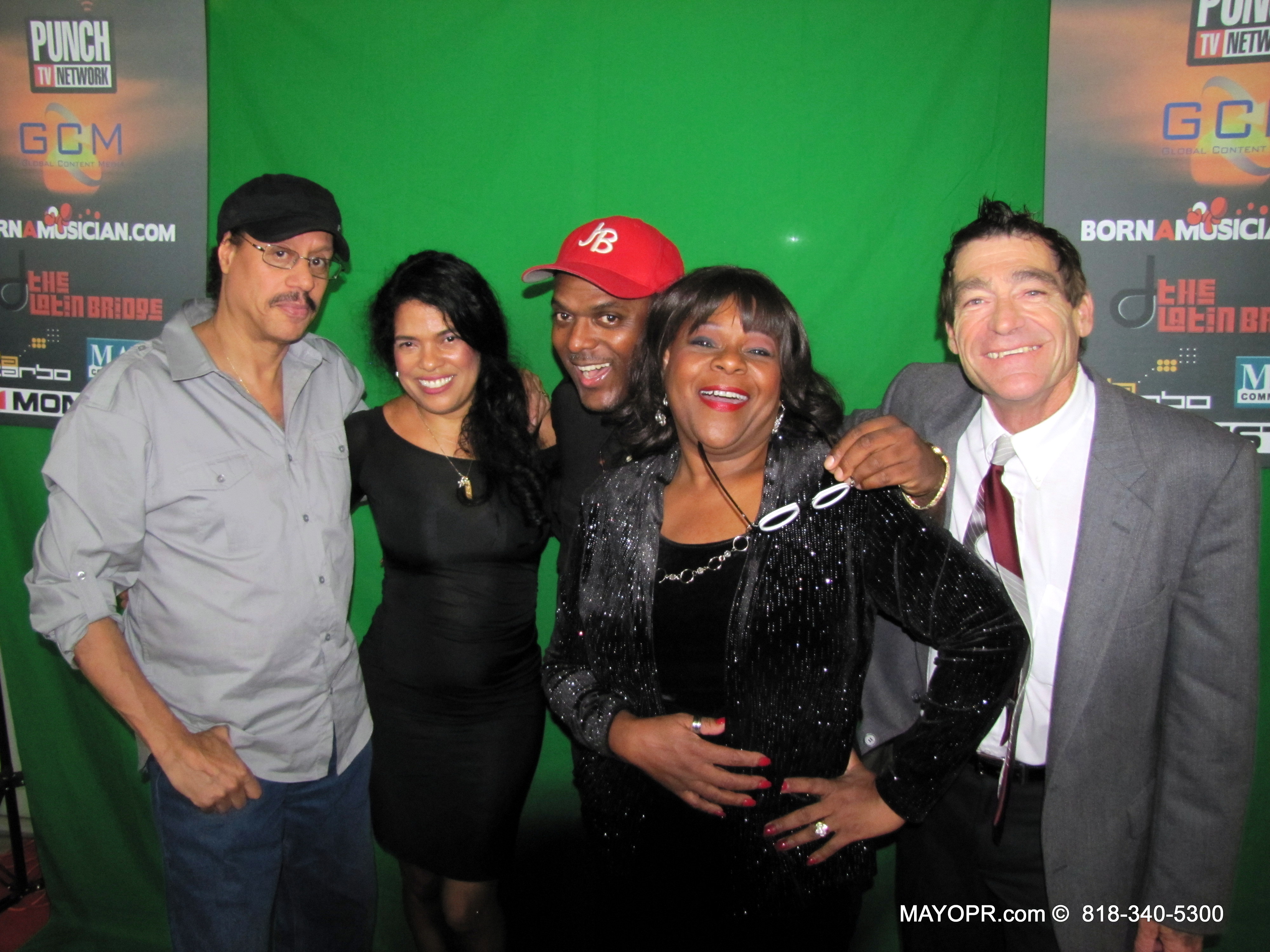 Earth, Wind & Fire's former keyboardist Larry Dunn, Mrs. Dunn, Jon Barnes, MOTHERLOVE and Buddy Princeton on the red carpet at the Catalina Jazz Club.