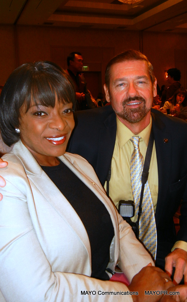 Anchor/Reporter Beverly White, KNBC-TV Ch. 4 with George McQuade (formerly KNBC-TV) at Business Life Magazine Women Achievers Awards. Visit MAYOCommunications.com for all your entertainment publicity needs and branding. Free Social Media assessment. Your
