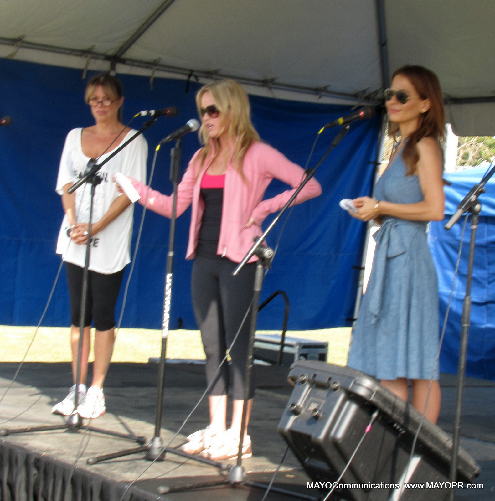 Nancy Lee Grahn, Julie Berman and Lisa LoCicero (General Hospital) kick of the American Cancer Society's Relay for Life, Hollywood, Ca.