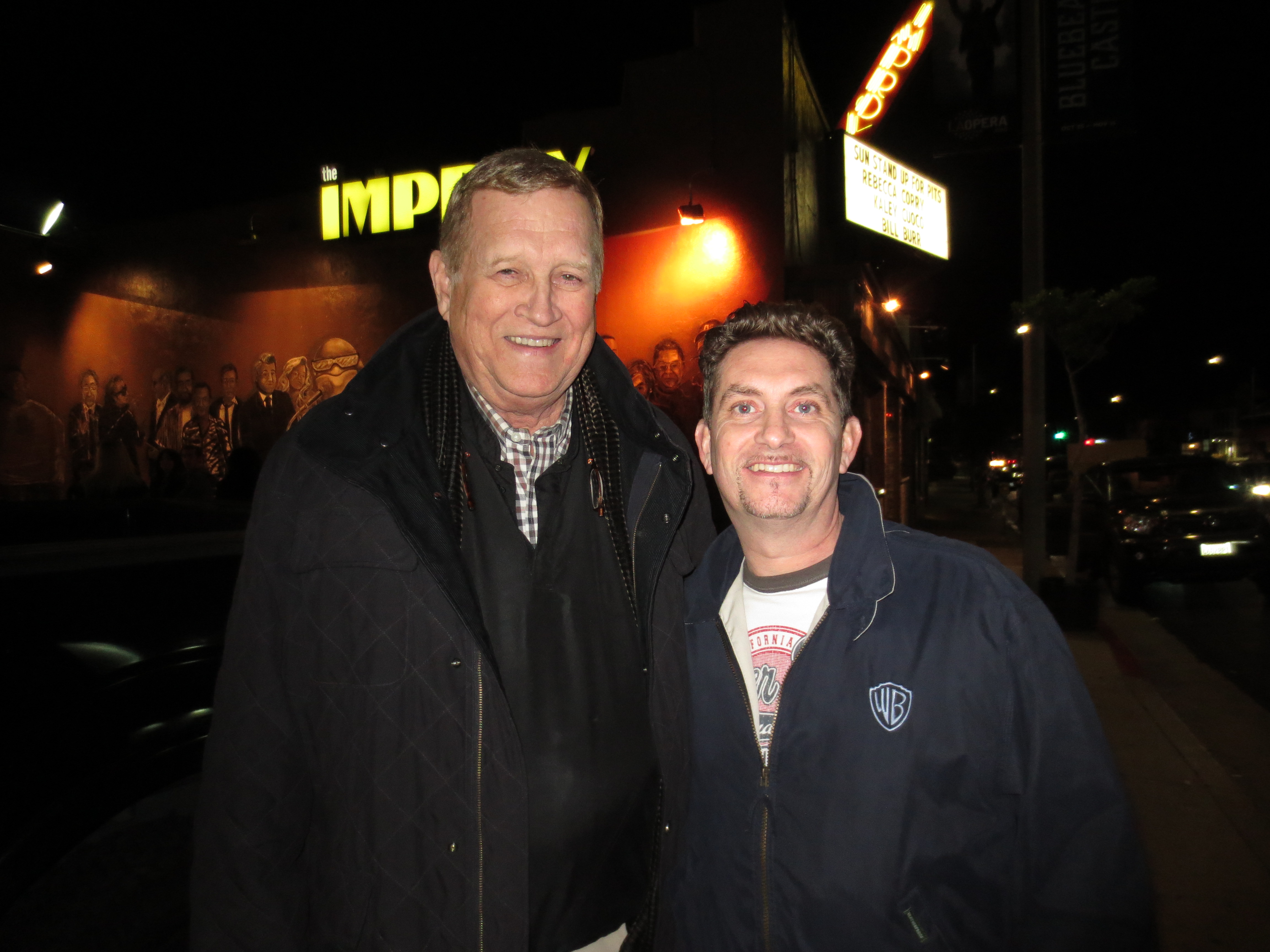 Ken Howard, star of the White Shadow and current Screen Actors Guild President with Michael Christaldi at a charity event at the Los Angeles Improv Comedy Club.
