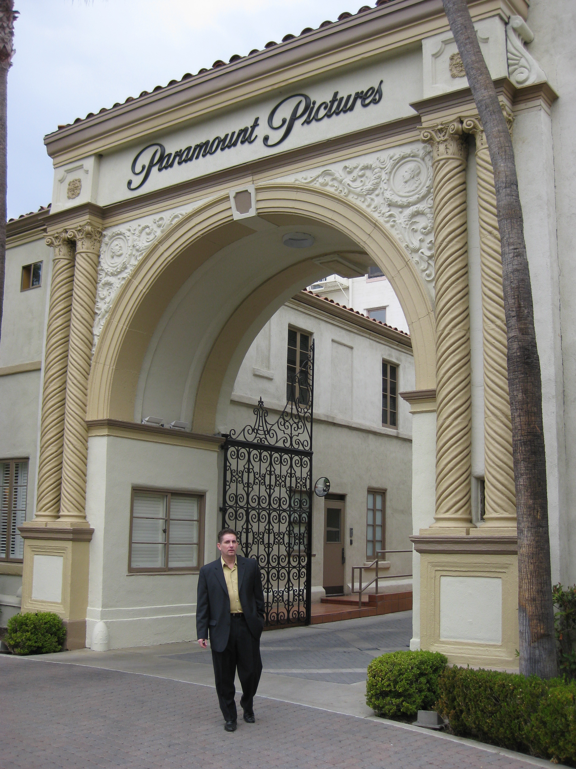 Michael Christaldi leaving Paramount Pictures Hollywood CA.