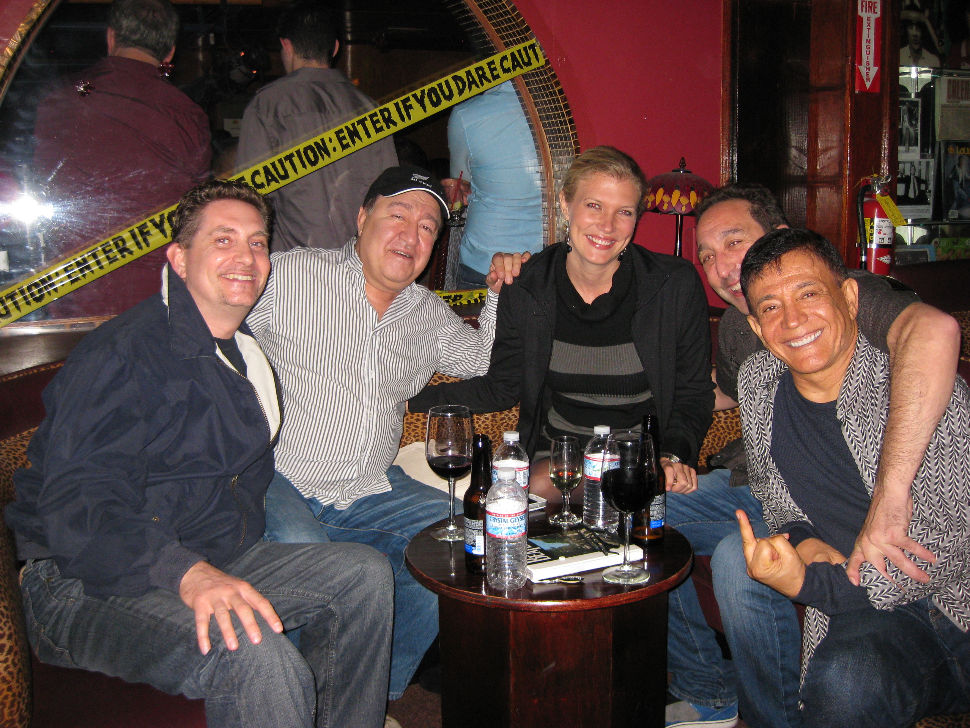 Michael Christaldi,Dom Irrera,Rachel,Jeremy Hotz and Jamie Masada at the Laugh Factory Hollywood.