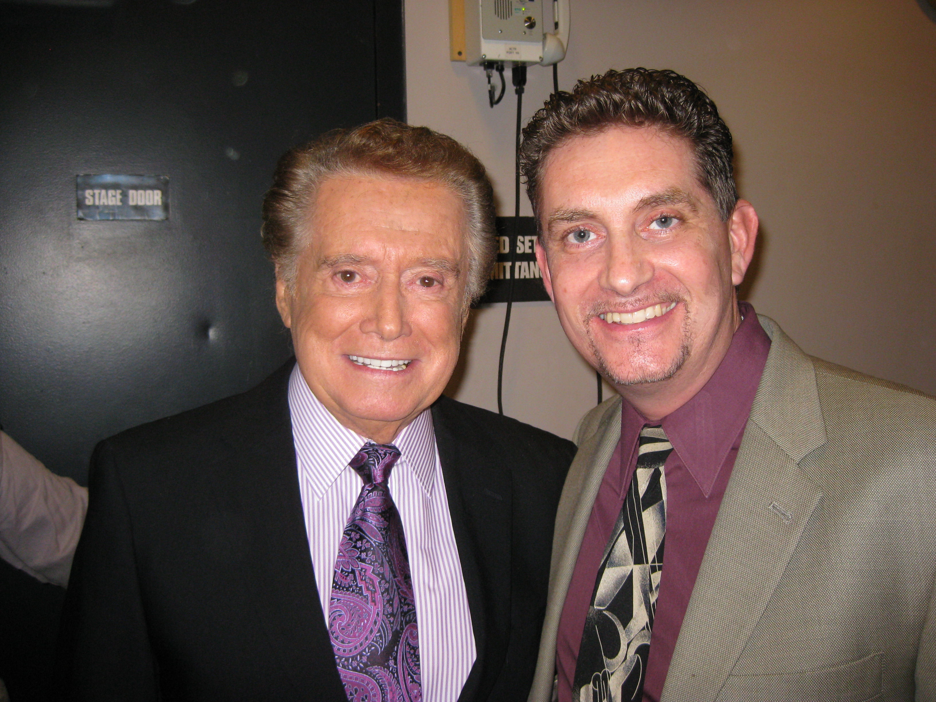 Regis Philbin and Michael Christaldi at The Late Show with David Letterman. NYC 9/12