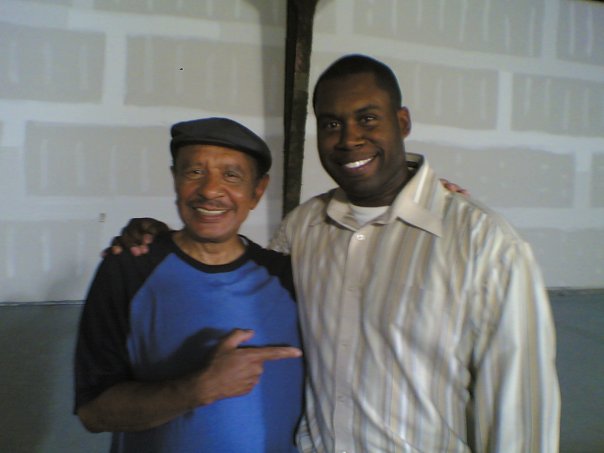 Sherman Helmsley and I on set of the comedy 