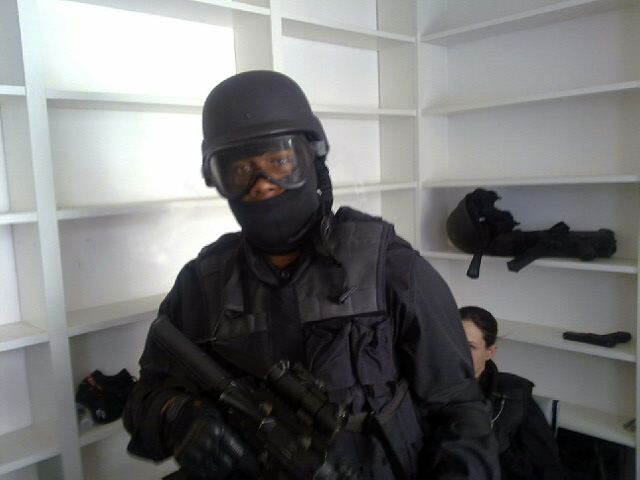 Cedric Burton on SWAT Team. Movie: Colombiana (2011)