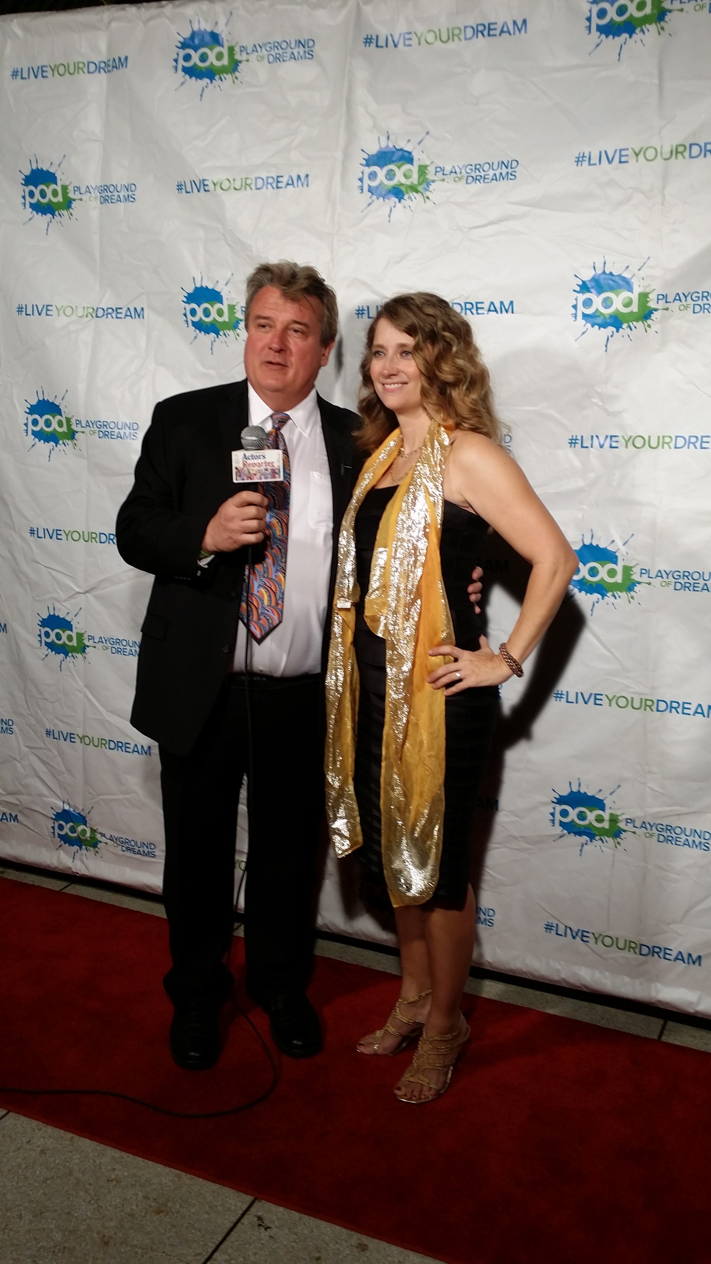 Red Carpet Host Kurt Kelly with Anna Herbert POD Founder, 2nd Annual Charity Benefit Playground of Dreams http://playgroundofdreams.org/