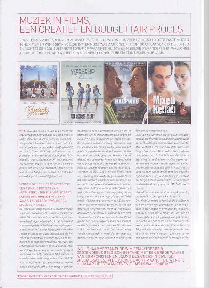 Sabam Interview (Oct 2014 / Belgium)