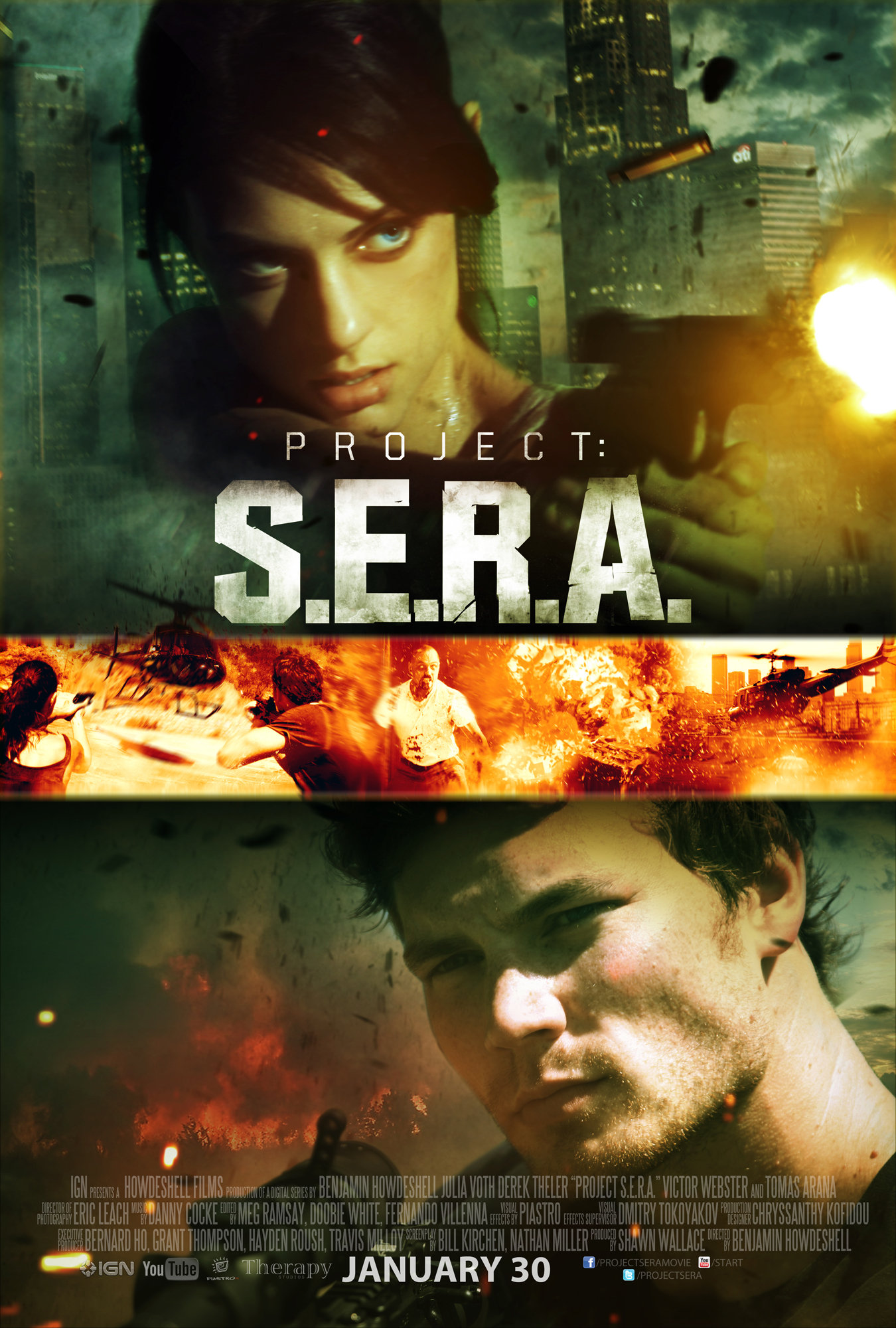 Ben Howdeshell, Julia Voth and Derek Theler in Project: SERA (2013)