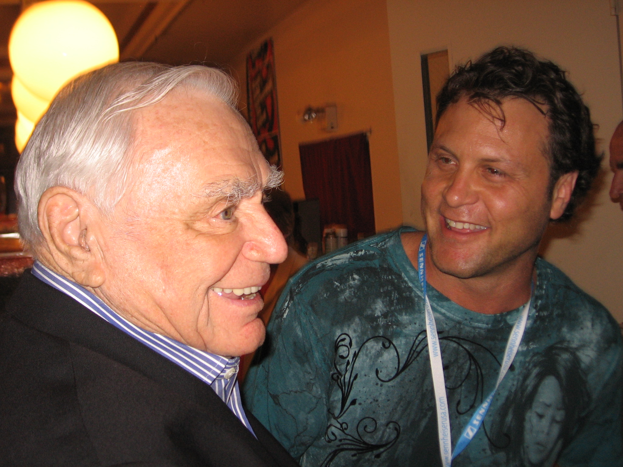 With Lifetime award winner at RIFF Ernest Borgnine.