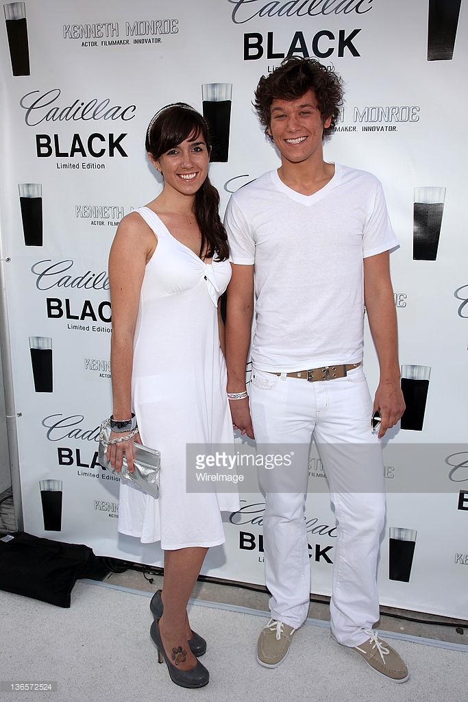 Actor Josiah Lipscomb and Kiley Hannon attend Cadillac fragrance celebrity white party introducing Kenneth Monroe at Style Lounge on June 29, 2010 in Studio City, California.