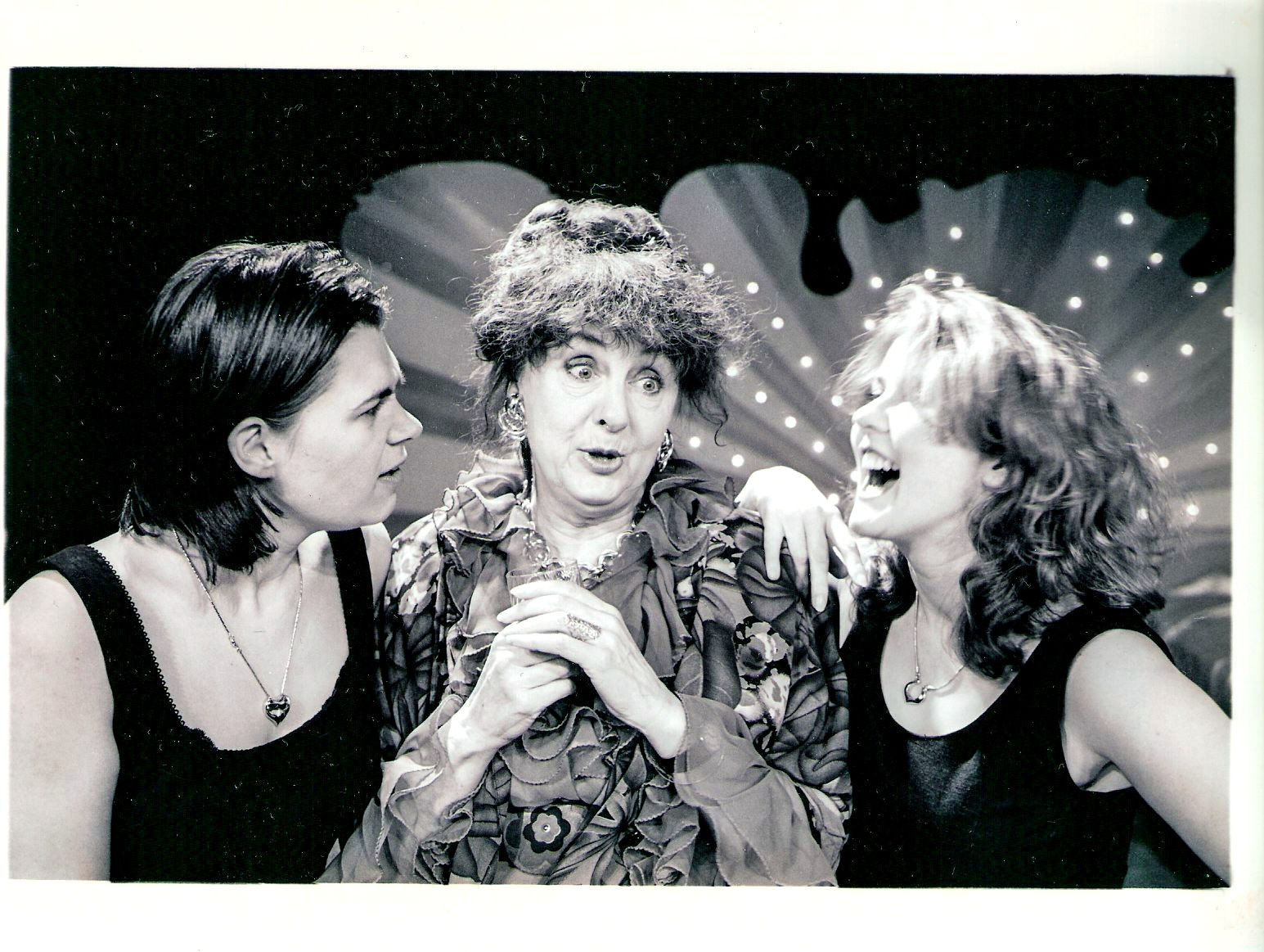 Theatre shot from Skin Hunger, Caroline Oakes, Pippa Hinchley and Janet Hargreaves.