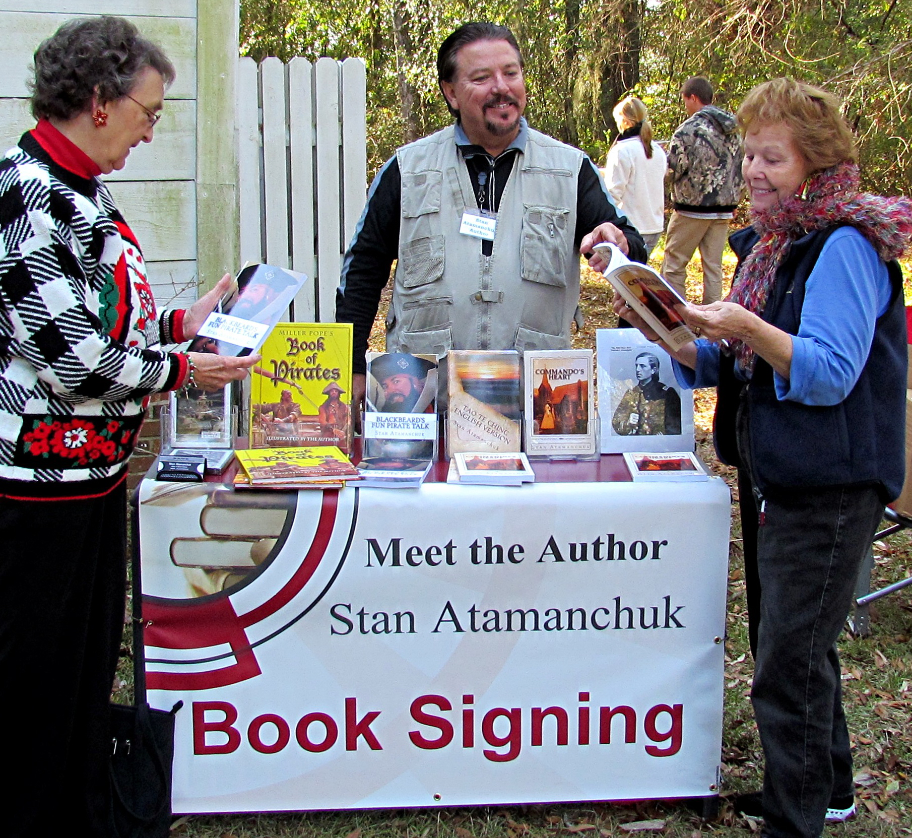 Stan Atamanchuk at a book and movie signing.