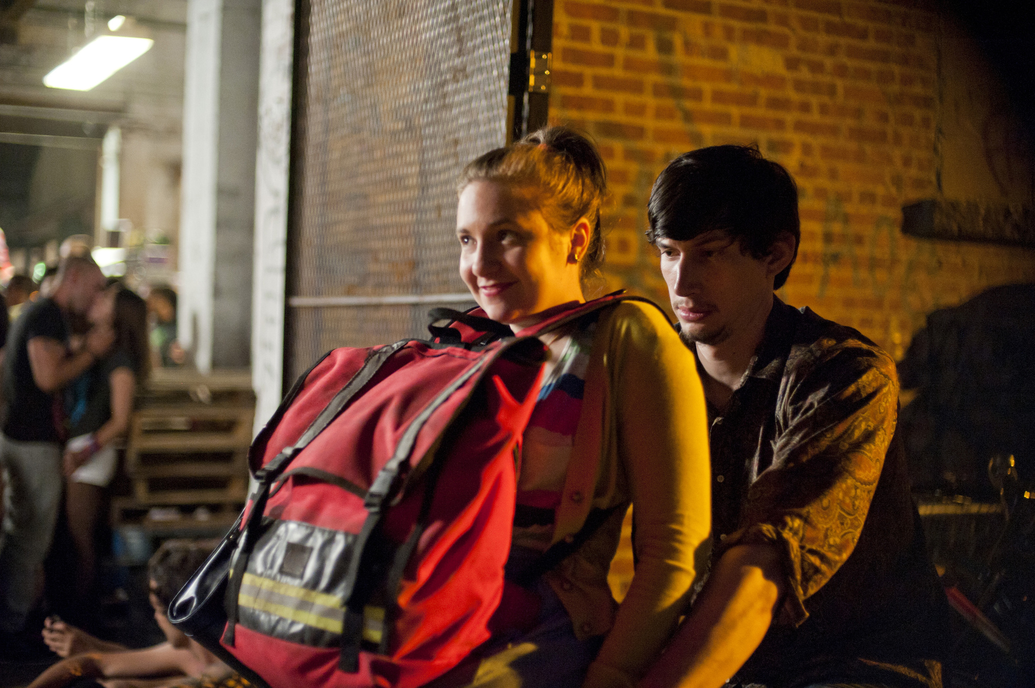 Still of Lena Dunham and Adam Driver in Girls (2012)