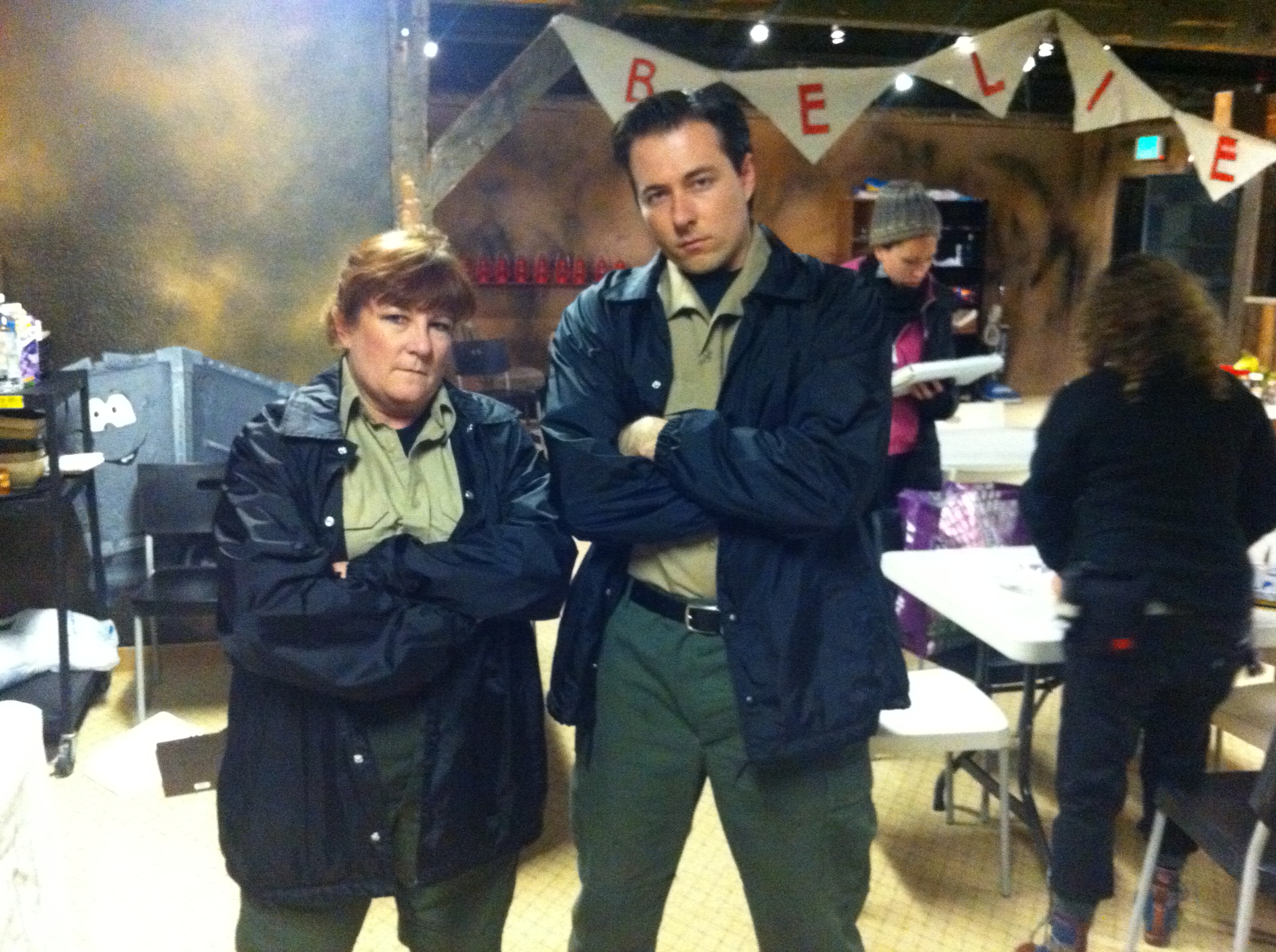 My Mom and I as local Sheriff's on I (Almost) Got Away With It. Shot on location in my home town. Mother and Son Law Enforcement team!