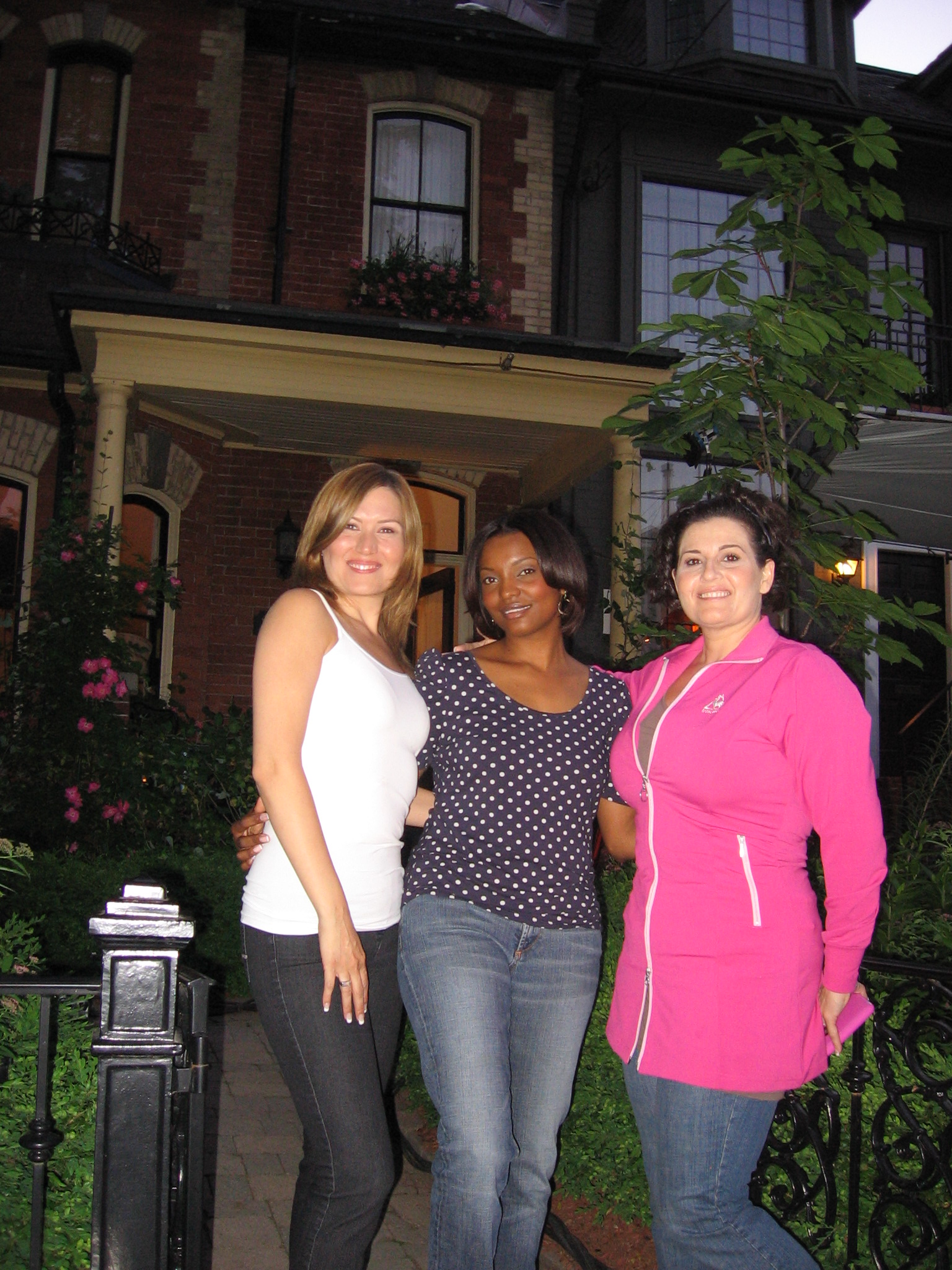 Raven Cinello on set with Tania Kolar and Sherry Marshall shooting a Cadbury Clusters Commercial..