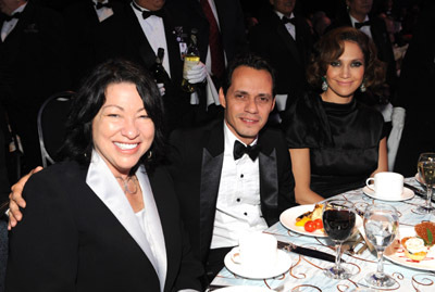 Jennifer Lopez, Marc Anthony and Sonia Sotomayor