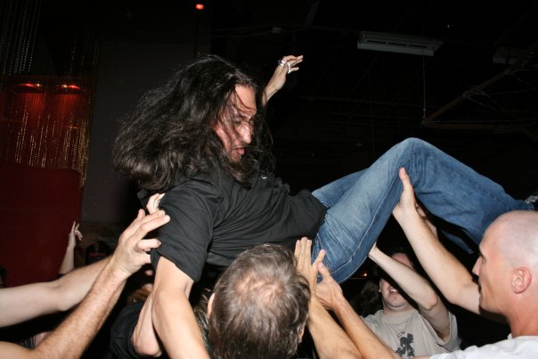 Crowd surfing on set of ZOMBIEFIED! Shot inside RocBar in downtown Houston. Checkout http://www.zombiefiedmovie.com/ for news! ZOMBIEFIED-Trailer http://www.youtube.com/watch?v=yLCsKysJLFA&feature=player_embedded