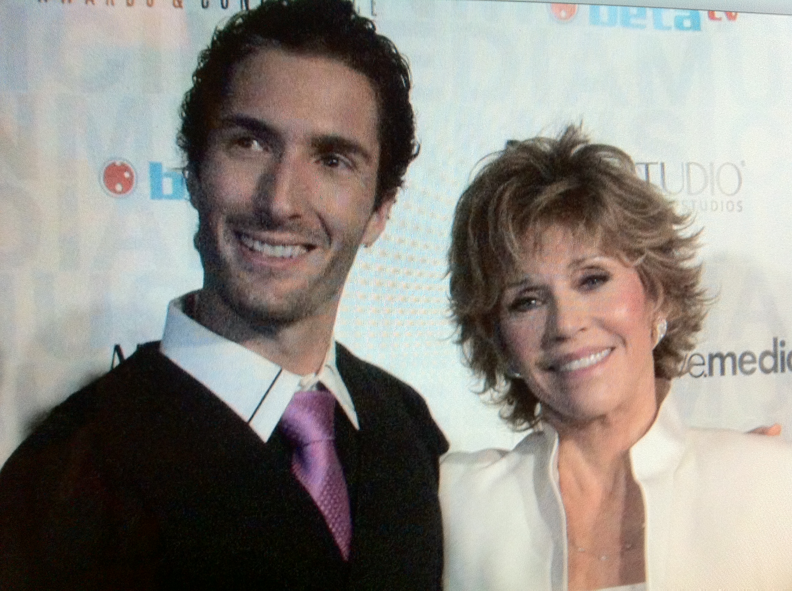 Photo from Jett Dunlap's interview with Jane Fonda. At The Hollywood Music In Media Awards