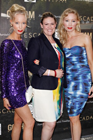 Eva Fahler, Elizabeth Robins, Esq. , and Mia Fahler attend the 2011 Skin Cancer Foundation's 'A Night The Stars Shine On' at the Central Park Zoo on June 28, 2011 in New York City.