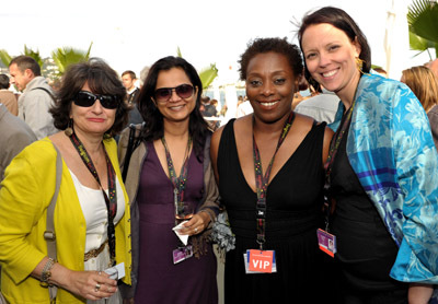 (L-R) Bonnie Voland of IM Global, Gayarti Gulati of Reliance Big Pictures, Maxine Bailey and Jennifer Bell attend the TIFF Party held at the Plage des Palms during the 63rd Annual International Cannes Film Festival on May 14, 2010 in Cannes, France. 63rd Annual Cannes Film Festival - TIFF Party Plage des Palms Cannes, France May 14, 2010