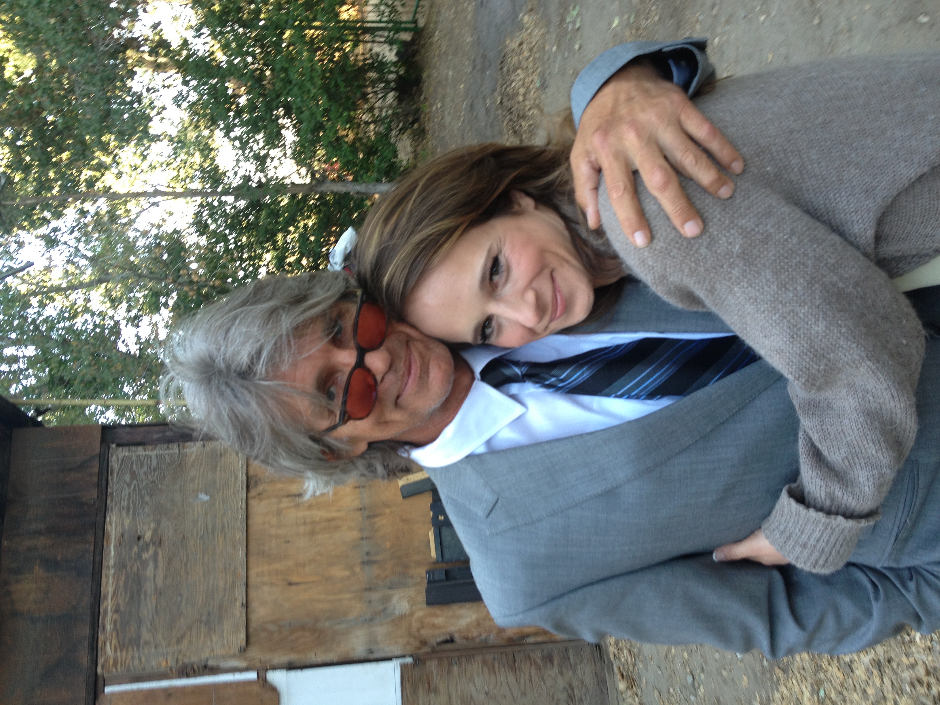 on set with Eric Roberts