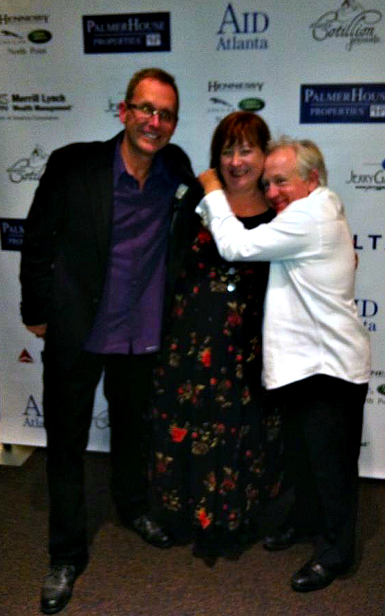 Del Shores, Lynne Ashe, and Leslie Jordan at a benefit for Aid Atlanta, 2013