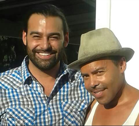 With writer/actor/producer Vincent Rivera on location for film 