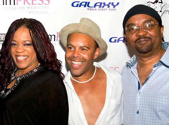 with Evelyn Champagne King and her husband at Galaxy World NightClub 70's disco divas tribute.