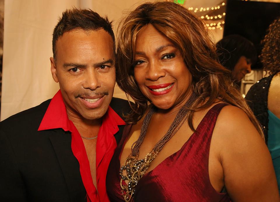 with Mary Wilson from the Supremes at Oscar Party in Beverly Hills