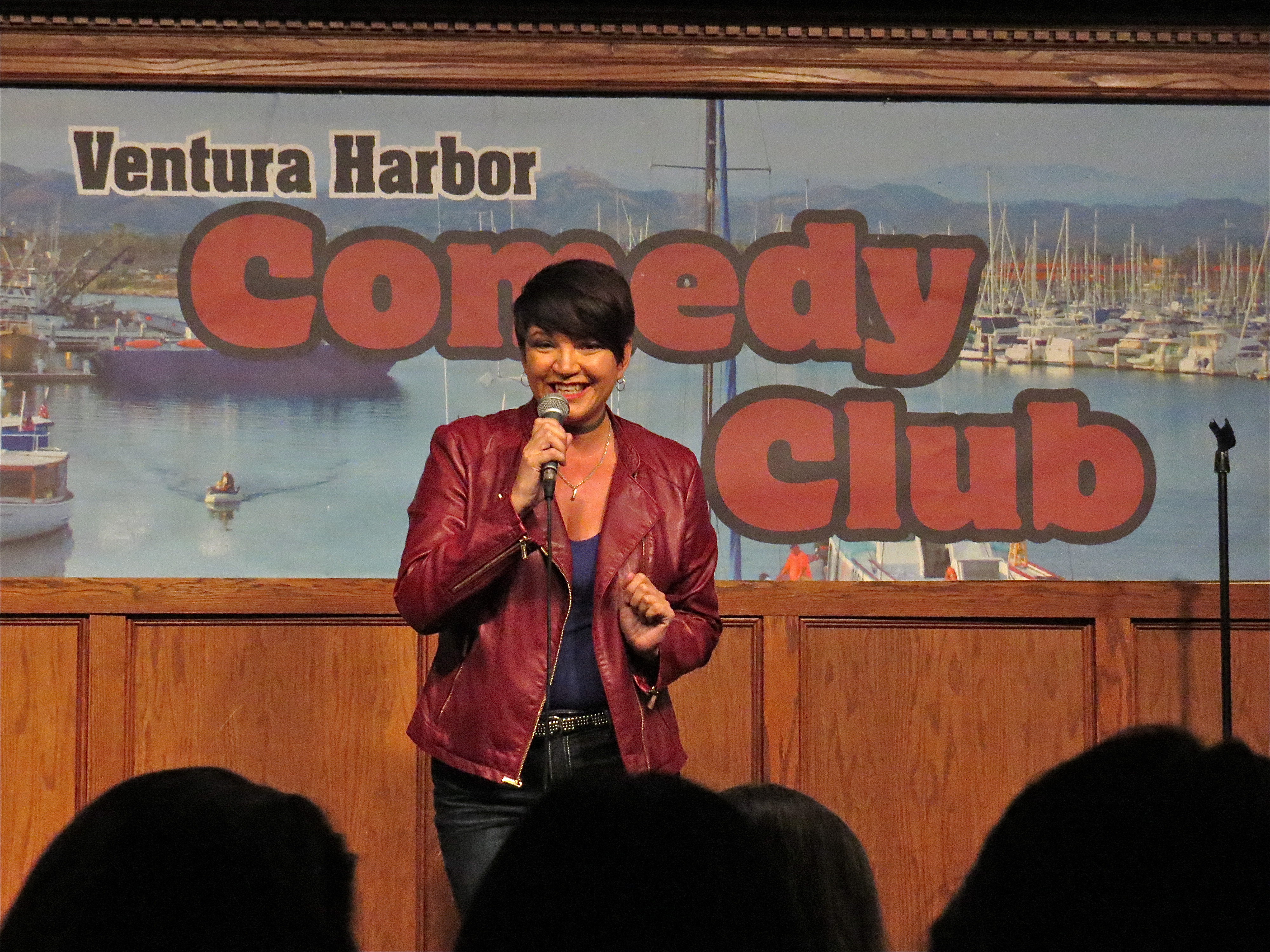Denise Vasquez performing Stand Up Comedy & Music at Ventura Harbor Comedy Club October 21st, 2015