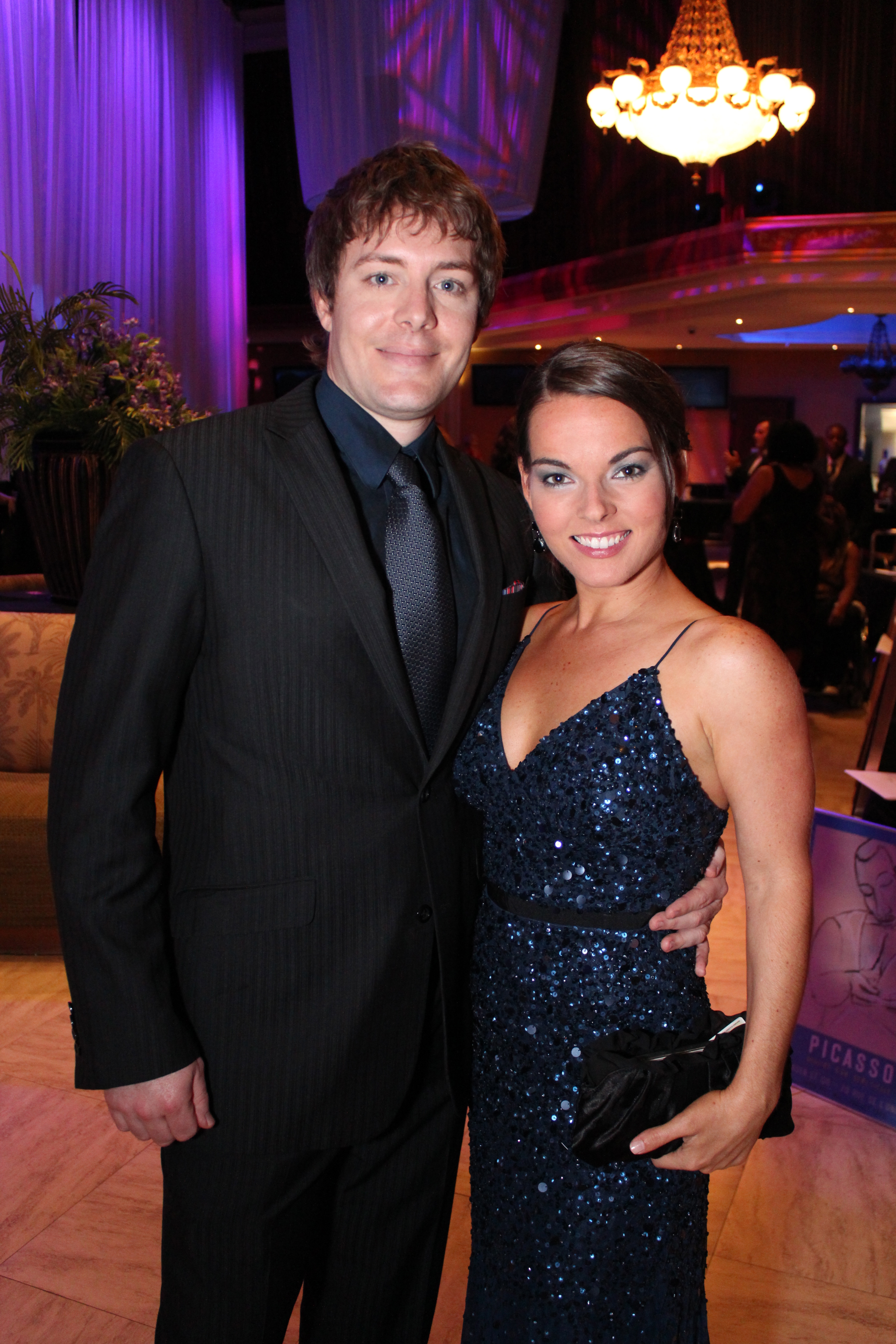 Keri Maletto with her husband, Sound MIxer, Chris Giles at the 2012 Women in the Arts Awards Ceremony in Miami.