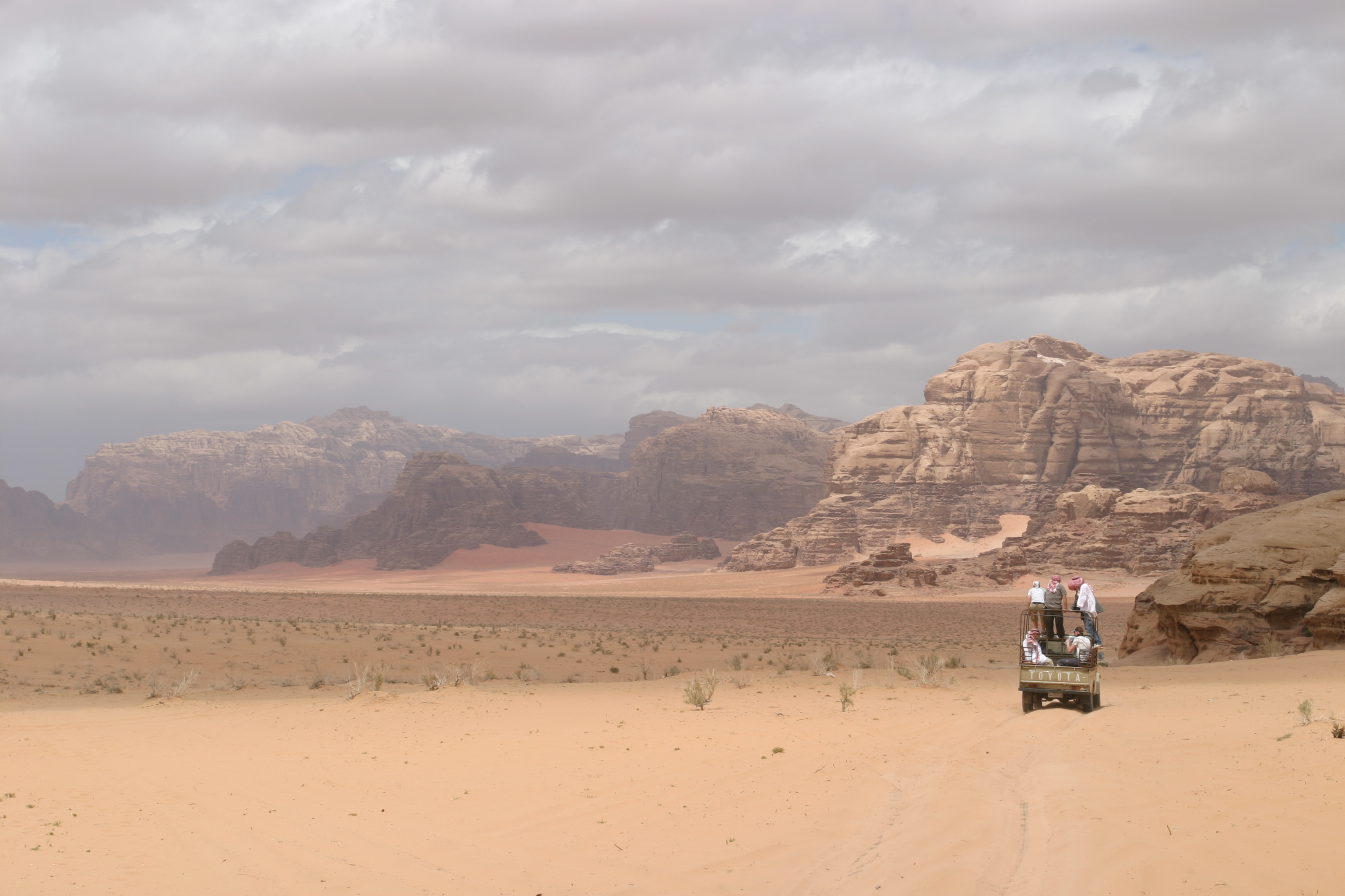 On location for 'Footsteps in Arabia' at the Wadi Rum Desert, Jordan.