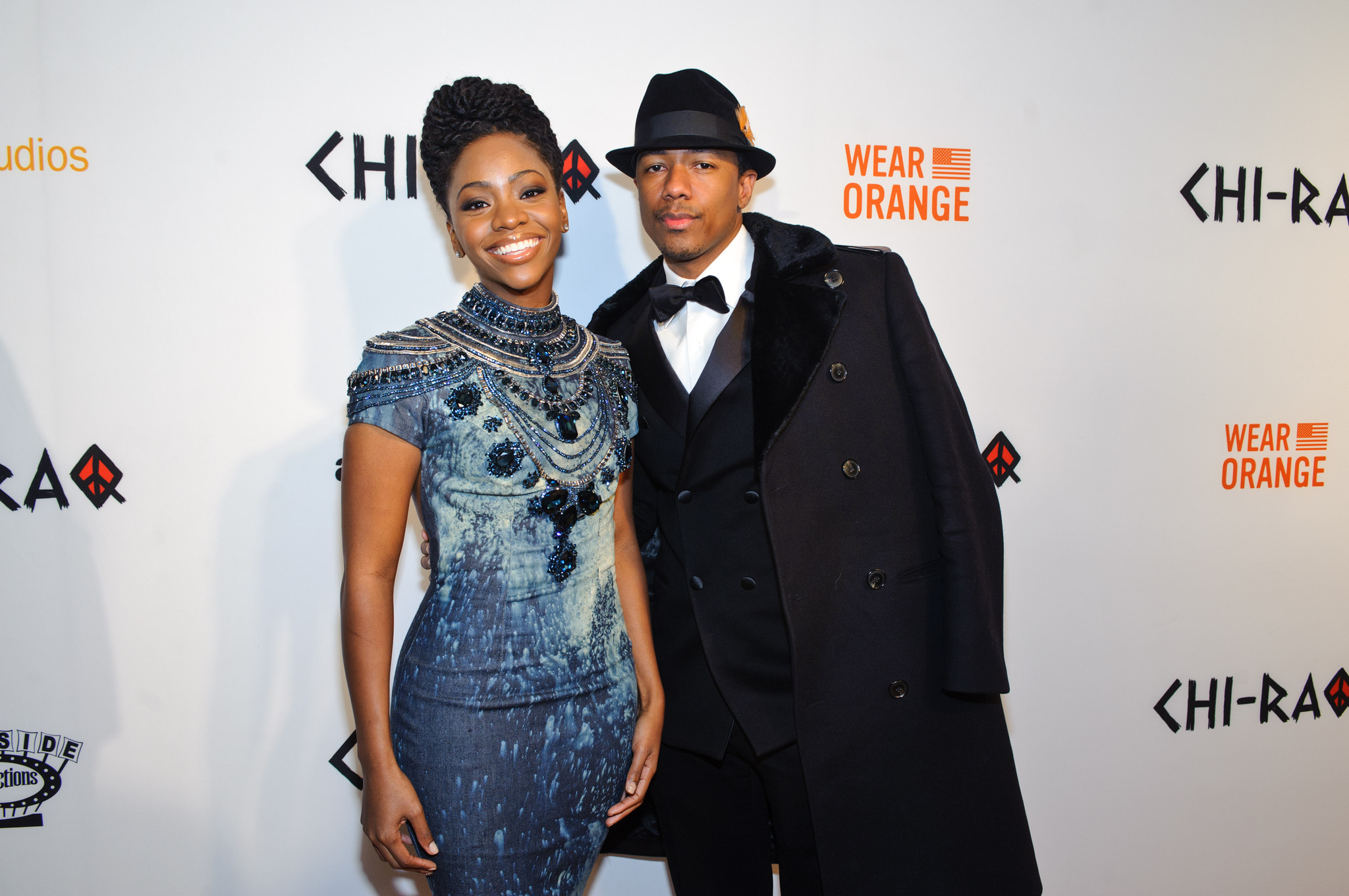 Nick Cannon and Teyonah Parris at event of Chi-Raq (2015)
