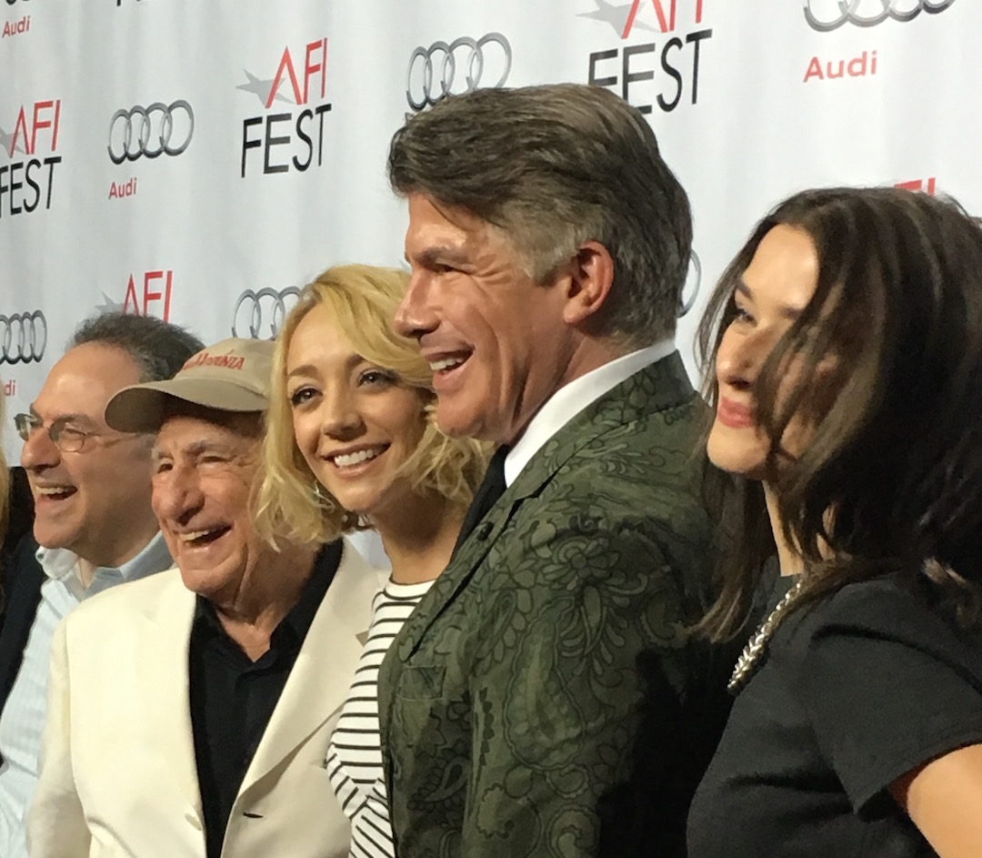 AFI Fest (2015) red carpet arrivals for the screening of SAM. Nicholas Brooks, Mel Brooks, Sarah Scott, Bryan Batt, and Lucille Sharp.