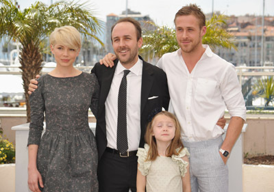 (L-R) Actors Michelle Williams, director Derek Cianfrance, Faith Wladyka and Ryan Gosling attend the 'Blue Valentine' Photo Call held at the Palais des Festivals during the 63rd Annual International Cannes Film Festival on May 18, 2010 in Cannes, France.
