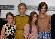 Izzy with Carey Mulligan and Keira Knightley at 'Never Let Me Go' London Film Festival Press conference