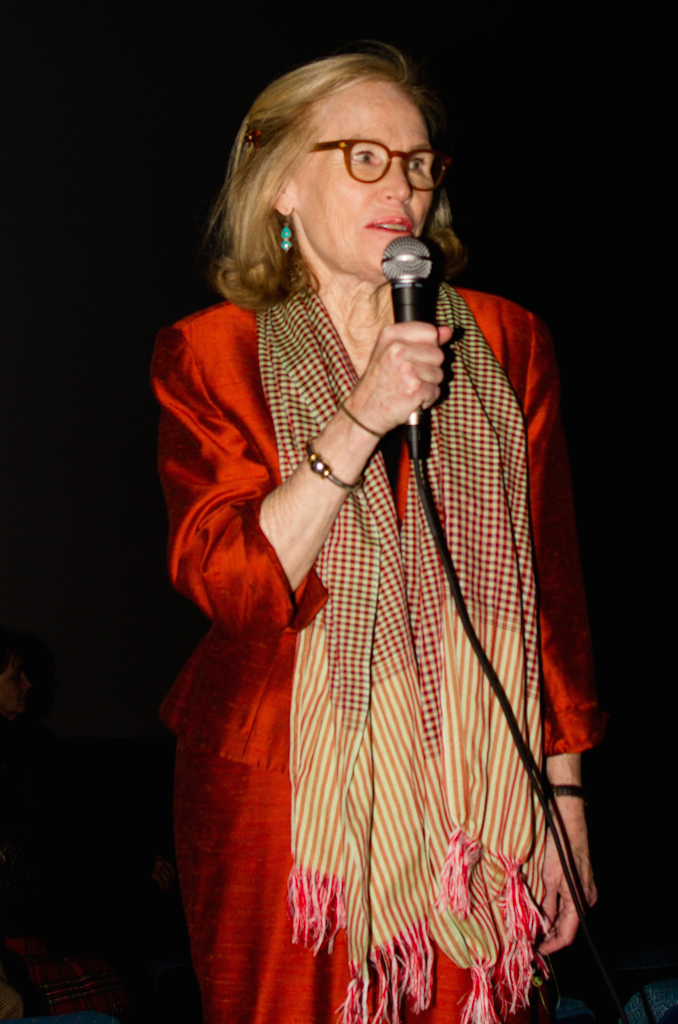 Director Janet P. Gardner speaking at a screening of Lost Child ~ Sayon's Journey